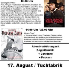 17. August 2018 – Kultursommer in der Tuchfabrik